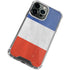 French Flag Distressed iPhone 14 Pro Max Clear Case